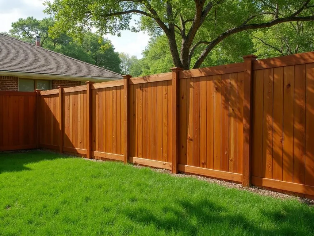 Professional fence installation of board on board privacy fence in Austin TX neighborhood by EleFence fence building experts